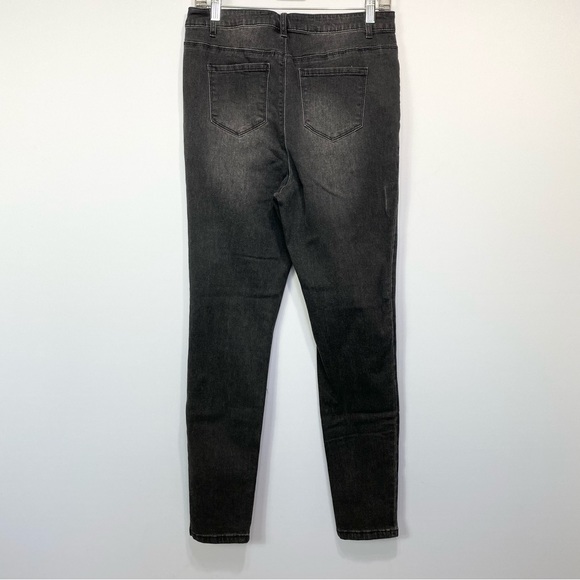 NWT-Misguided-Black High Waisted Clean Skinny Jean 10 - Picture 2 of 6